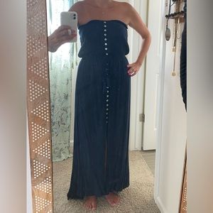 Like New Elan Navy Blue Cover Up, Size Medium